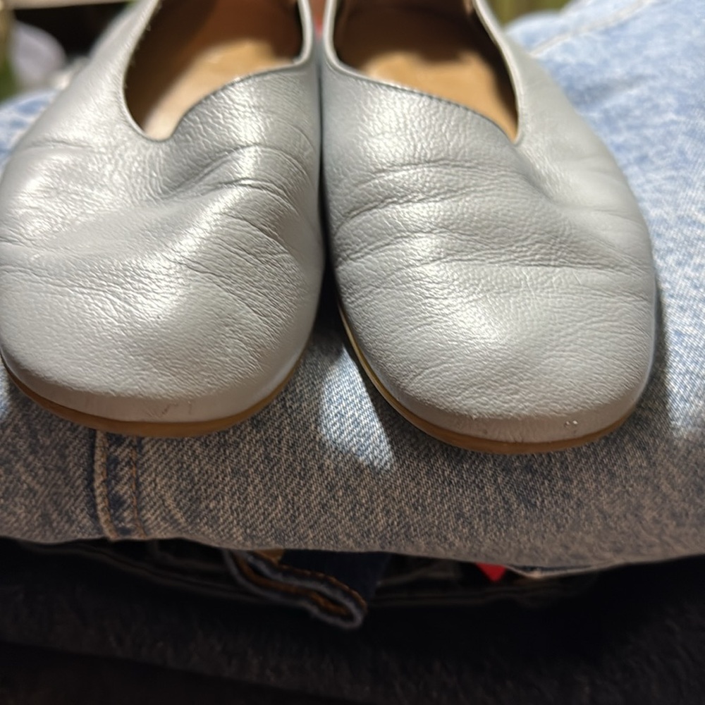 Everlane Day Glove Light Blue Leather Ballet Flats 8 - Picture 5 of 5